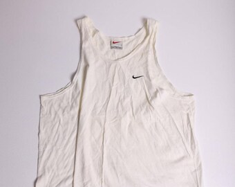 Vintage 90s Made in USA Embroidered Nike Tank Top size L