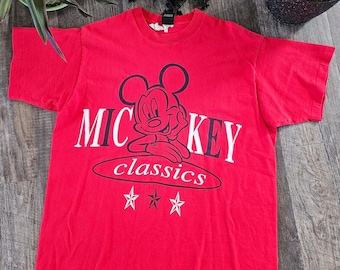 Camiseta vintage de Mickey Mouse de Disney de los años 90, talla XL