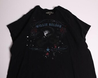 Vintage Y2K Women's Willie Nelson Country Shirt size XXXL