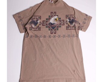 Vintage Art Unlimited Sportswear Eagle T Shirt Minnesota Tan XL Southwestern