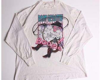 Vintage 1992 Brooks & Dunn Boot Scootin Boogie Long Sleeve T-Shirt White XL