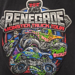 Vintage Monster Jam Renegade Monster Truck Tour Shirt size M image 2
