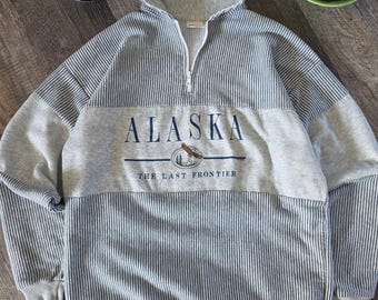 Camisa vintage fabricada en EE. UU. para turistas de Alaska, talla L
