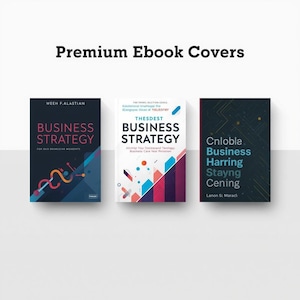 Business Ebook Cover Design, Custom Layout for Authors, Modern Geometric Typography