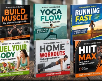Fitness Ebook Cover, Gym Guide Cover, Wellness Book Design, Workout Coach Ebook, Health PDF Cover