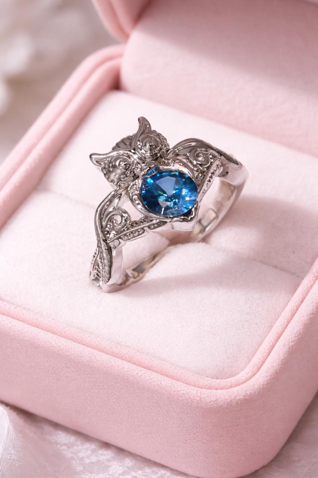 1pc Personalized Exquisite Owl Animal Ring, Birthday Gift Christmas Gift For Family And Friends