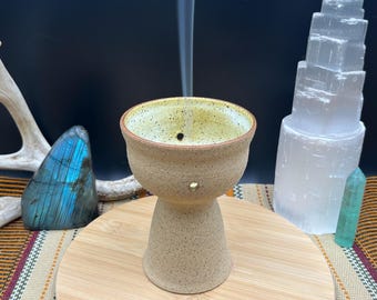 Copalera artesanal / Quemador de incienso / Cuenco de cerámica para sahumerios, rituales y limpiezas