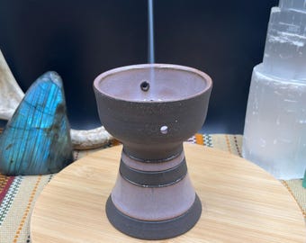 Copalera artesanal / Quemador de incienso / Cuenco de cerámica para sahumerios, rituales y limpiezas