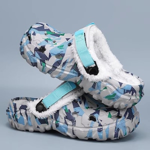 Plush Lined Clogs for Men and Women, Removable Sandals, Non-Slip EVA Comfort