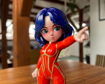Kawaii Chibi Figurine | Cute Desk Decor | Aesthetic Anime Collectible | Small Resin Figure for Setup & Shelf