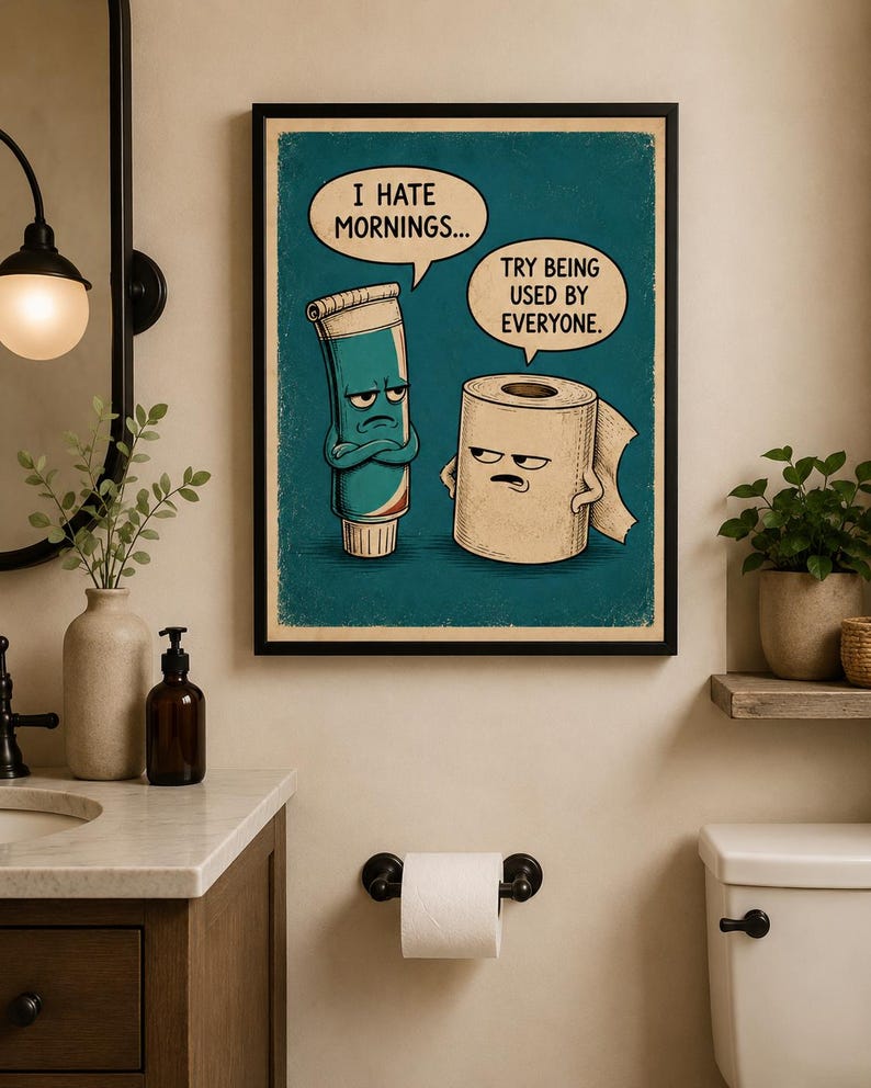 Humorous Bathroom Printable Art - Instant Digital Decor - Etsy Canada