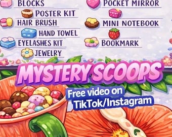 Sorpresas misteriosas, Sorpresas de la suerte, más de 30 artículos, artículos de papelería y accesorios adorables, regalo gratis con cada pedido