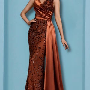 Sequin Evening Dress - Etsy UK