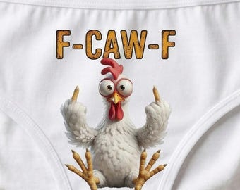 Funny F-Caw-F Chicken Humor Bundle: Trending Meme Png, Screaming Hen Png (Digital Download)