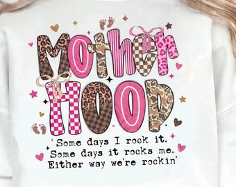 Motherhood PNG Clipart | Leopard Bow Mama Quote (Digital Download)