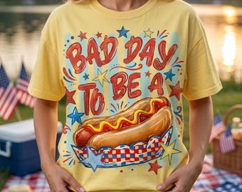 Retro Hot Dog PNG, Fourth of July BBQ Graphic (Digital Download)