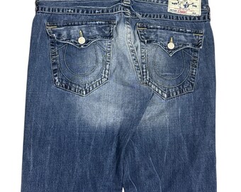 Jeans True Religion Straight Big Stitch Talla 38 Denim Hecho en México Usado