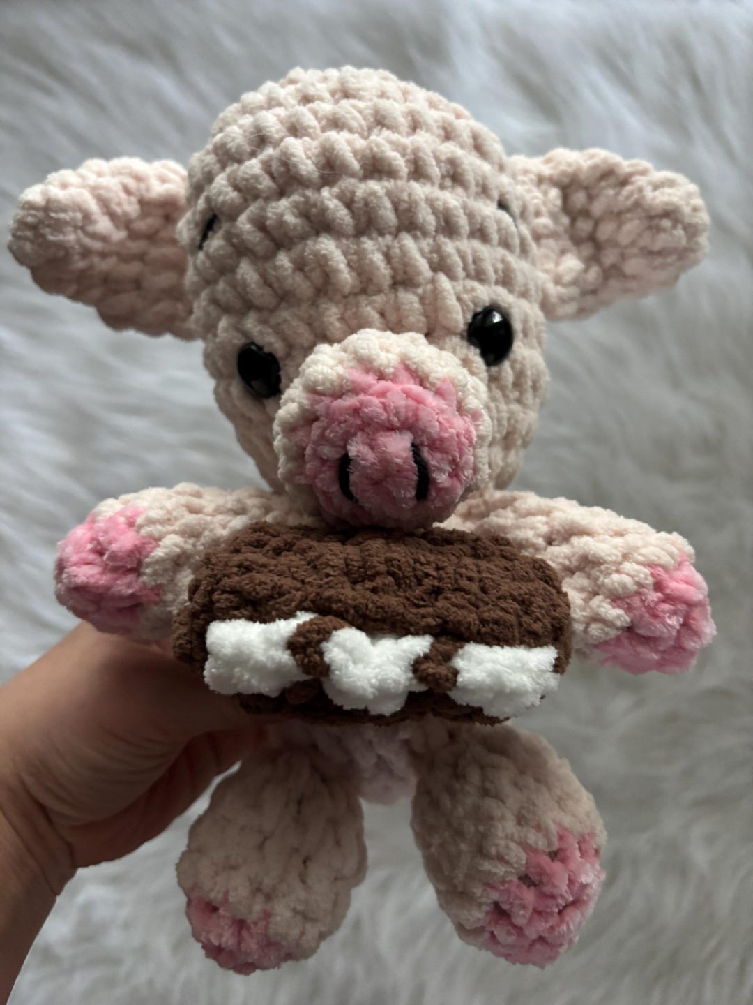 Crochet Pig Plush – Funny BBQ Ribs, Farm Animal Toy - Etsy