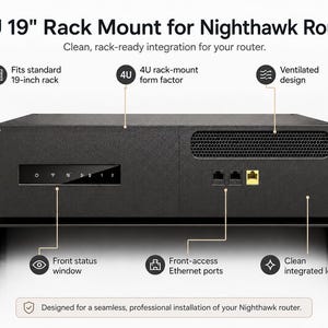 Soporte para rack 4U para router WiFi vertical – Estilo Nighthawk, solución de red limpia