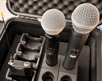 Organizzatore/sistema per microfoni wireless con custodia/sistema modulare magnetico per microfoni/per eventi dal vivo/DJ/Chiesa/Produzione