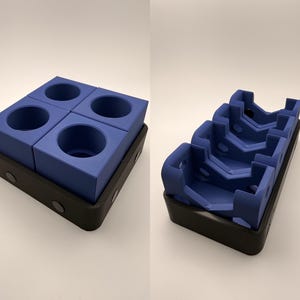 Sistema organizador de micrófonos inalámbricos / Soporta micrófonos de solapa y de mano / Base magnética modular / Listo para eventos y producciones de DJ Blue