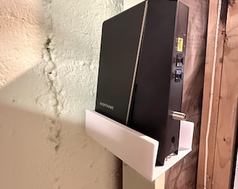 Wall Mount for Vertical WiFi Router | Clean Cable Management | Ventilated Network Mount | Home, Office & Closet Setup | Fits Nighthawk Style
