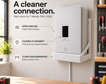 T-Mobile TMO-G5SE Wall Mount | Open-Frame Router Holder | White, Black or Orange | ObjectLogic