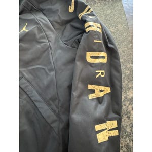 VTG Nike Air Jordan grote bomberjack met volledige ritssluiting en vuurwerk. Pre Loved L afbeelding 5