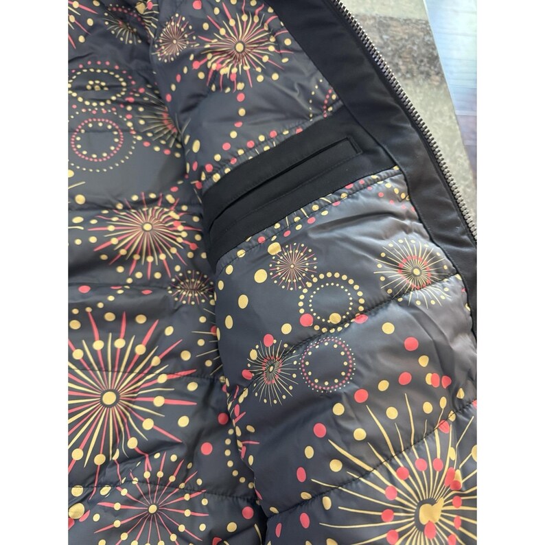 VTG Nike Air Jordan grote bomberjack met volledige ritssluiting en vuurwerk. Pre Loved L afbeelding 8