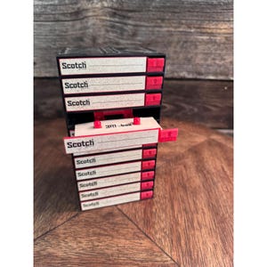 Vintage Scotch 3M C-Box Cassette Tape Storage Stackable Drawers Lot of 11 Black