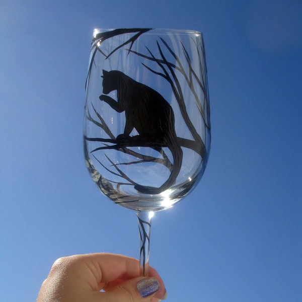 Cat Wine Glass - Etsy