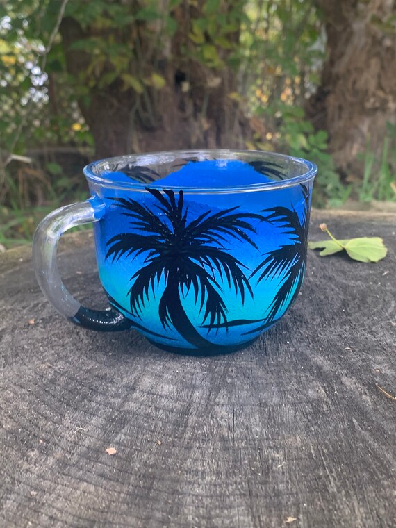 Tropical Palm Tree Coffee Cup Etsy