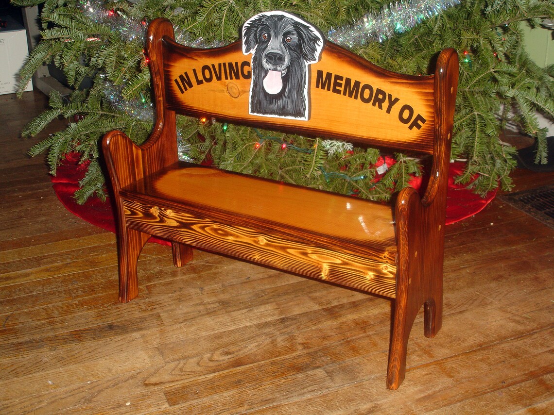 Kid size Pet memorial bench Etsy