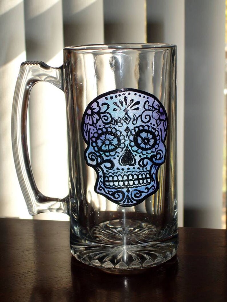 skull shaped beer mug