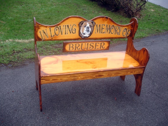 Adult Size Pet Memorial Bench Etsy