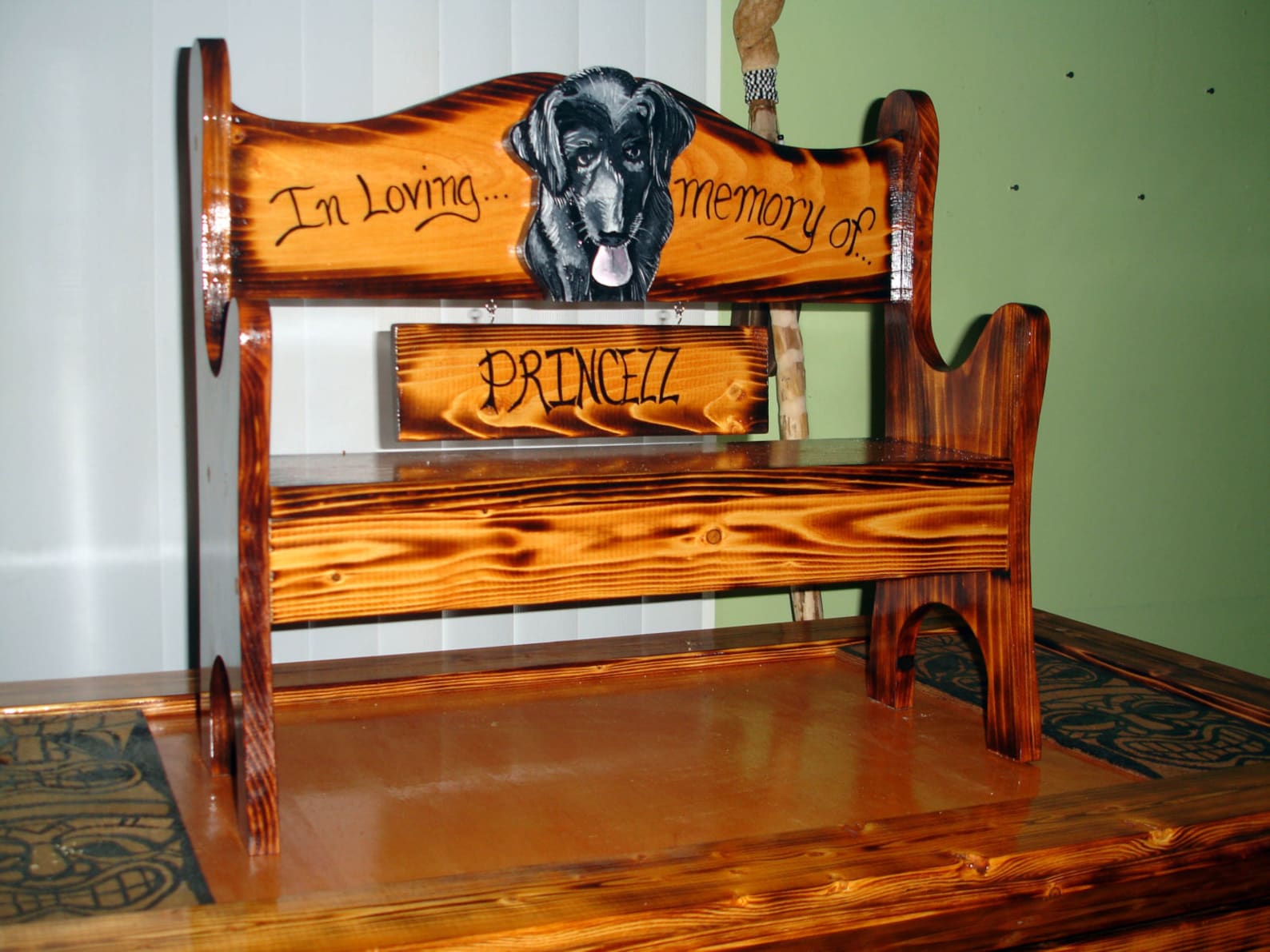 Kid size Pet memorial bench Etsy