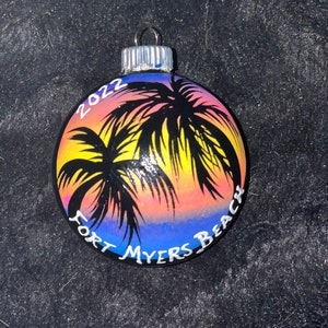 Hand painted tropical ornament