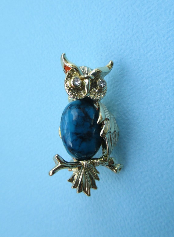Vintage Owl Brooch - image 6