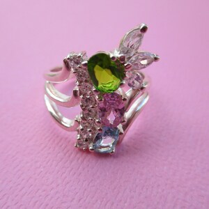 Sterling Silver Multi Stone Ring