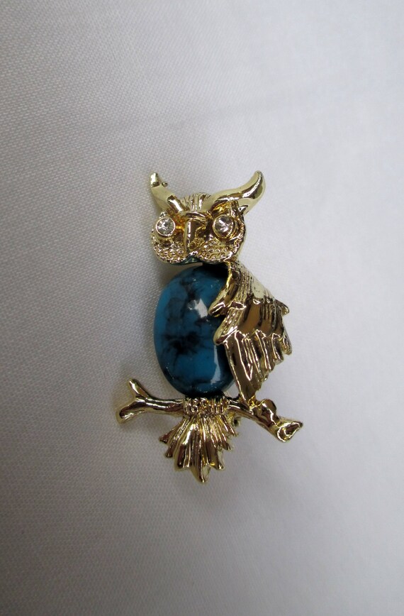Vintage Owl Brooch - image 3