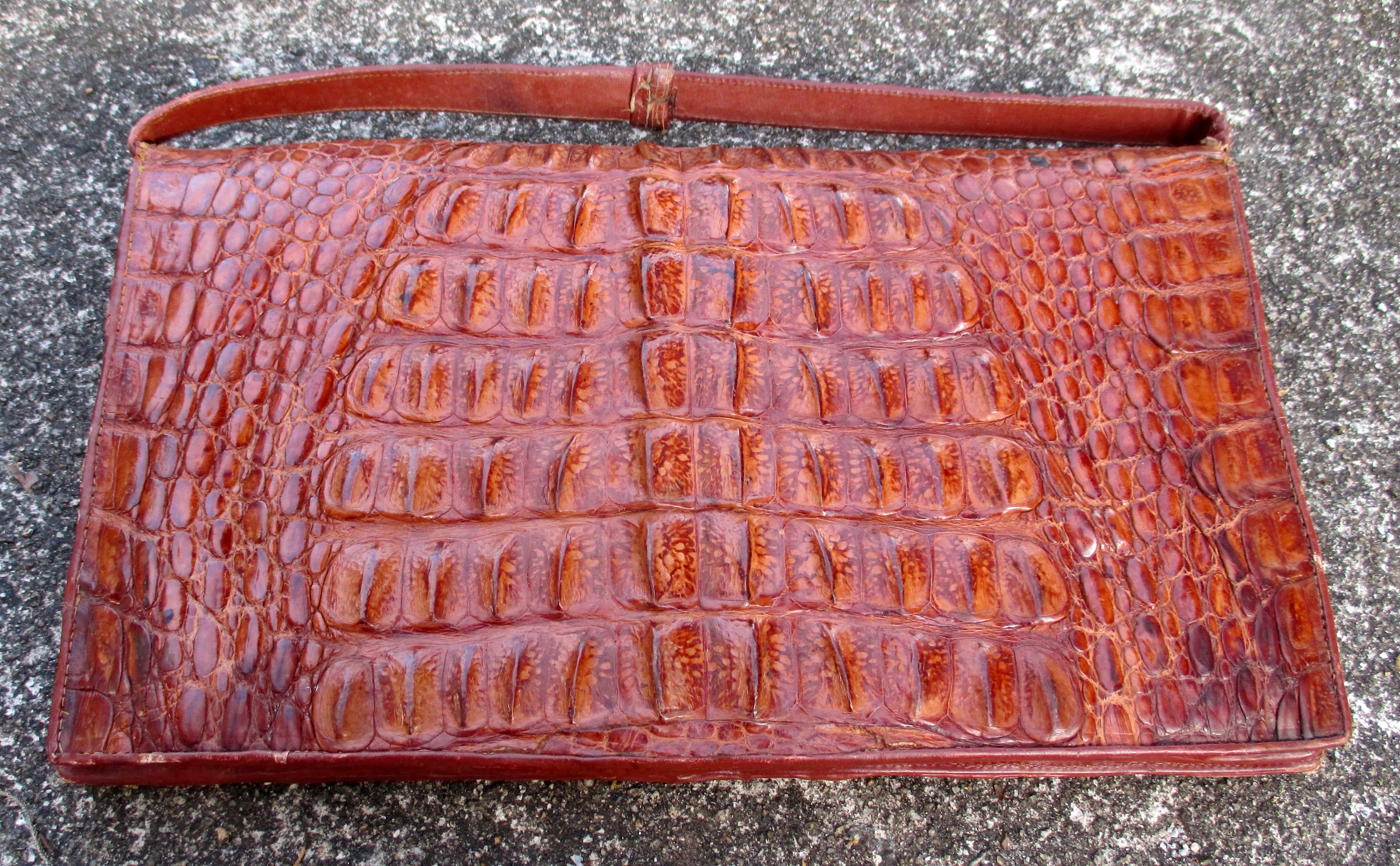 Large Vintage Alligator Clutch Purse Etsy 日本