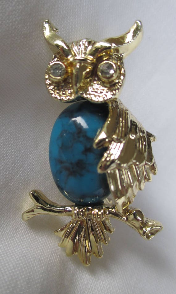 Vintage Owl Brooch - image 2