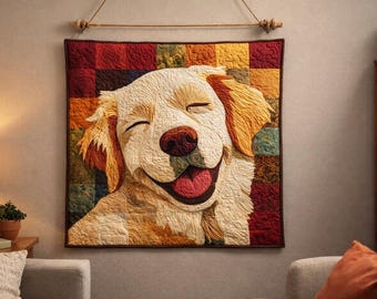 Snuggle Stitch 2718D Puppy Portrait Quilt Pattern | Printed Paper Dog Wall Hanging, Nursery Decor