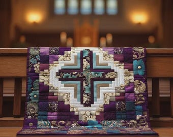 Cross of Hope 2998D-Cross Quilt Pattern Printed Paper | Christian Faith Wall Hanging Quilt | Prayer Quilt Cross | Cross Block Quilt Pattern