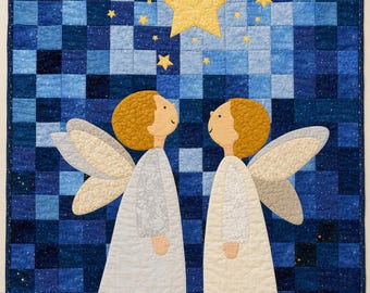 Twinkle of Hope 02976D Angel Applique Wall Hanging | Christmas Wall Quilt