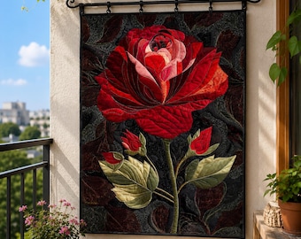 Eternal Rose 02913D Quilt Pattern – Floral Wall Hanging, Beginner Friendly Spring Quilt (Paper Copy)