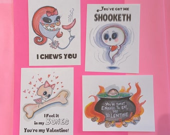 Spoopy Valentine Collection - set of 4