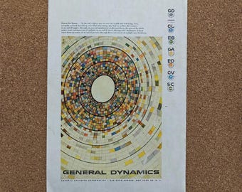1956 General Dynamics & Sucryl Ads | Original National Geographic Back Cover Print