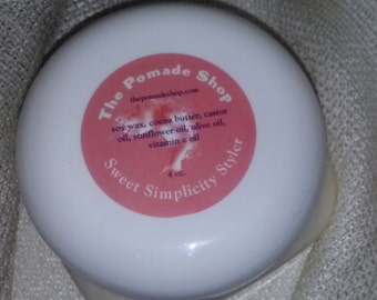 Natural Hair Butter, Sweet Simplicity Hair Styler, 4 oz.