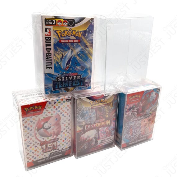 pokemon booster box plastic case AcryShield Acrylic Japanese Display This design uses thick acrylic walls to help guard against pressure Safegaard Stackable Acrylic Case for
